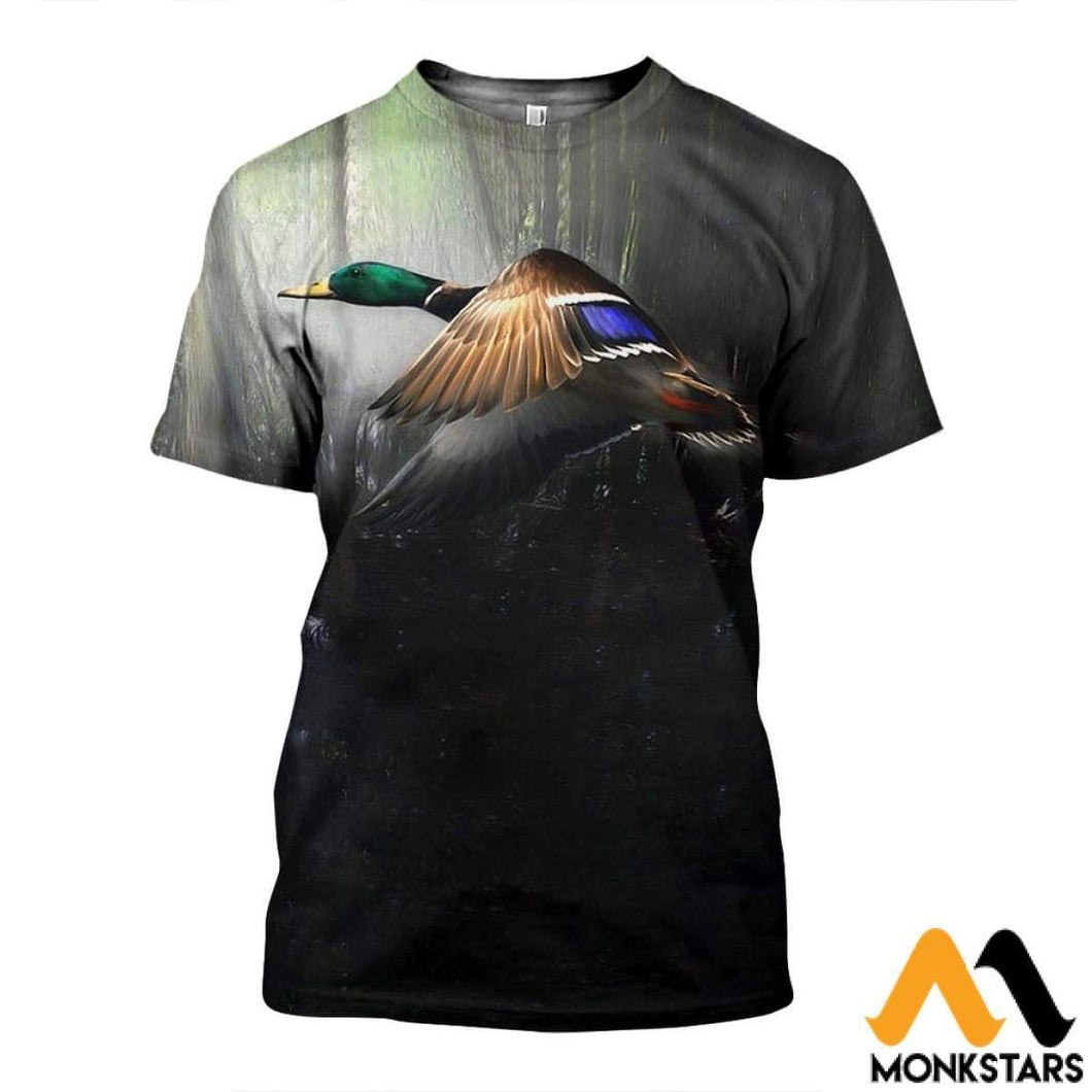 3d All Over Printed Duck Art Shirts And Shorts